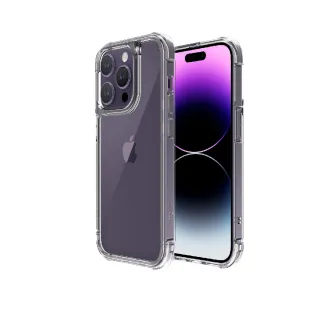 【ABSOLUTE】iPhone 14 Pro 6.1吋 LINKASEAIR軍規防摔抗變色大猩猩玻璃掛繩保護殼(不思議淨透)