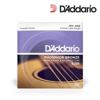 【D’Addario】EJ26 磷青銅 民謠吉他弦 11-52(原廠公司貨 商品保固有保障)