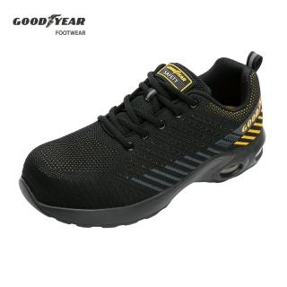 【GOODYEAR 固特異】認證塑鋼頭安全鞋/男 防護鋼頭 透氣 黑色(GAMX23920)