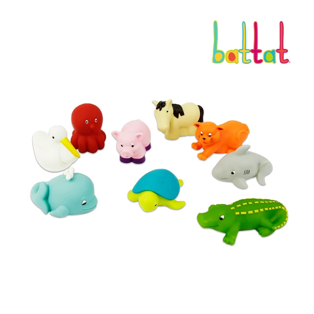 battat 洗澡玩具-烏龜與朋友們(9pcs)