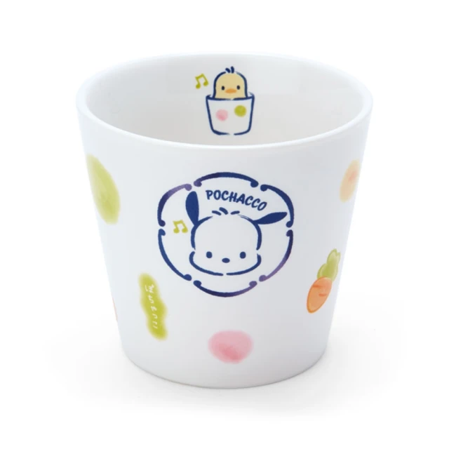 【小禮堂】帕恰狗 陶瓷茶杯 200ml - 彩色點點款(平輸品)