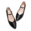 【GDC】輕甜少女鉚釘兩穿式尖頭平底包鞋-黑色(124905-00)