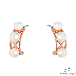【Hommy Jewelry】Pure Pearl Rococo 必然之美珍珠耳環(珍珠)