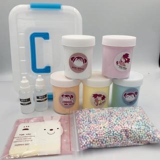 【漫格子】史萊姆馬卡龍5色手提禮盒組(史萊姆 起泡膠 史萊姆禮盒組)