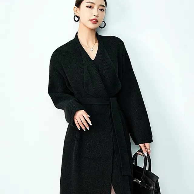 【巴黎精品】現貨+預購 毛呢外套長款大衣(氣質輕奢時尚女外套 v1ai42)