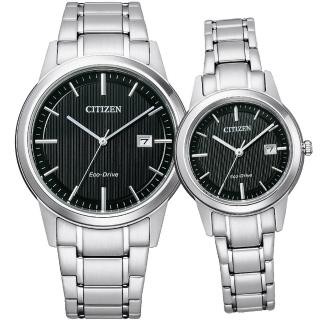 【CITIZEN 星辰】光動能對錶 手錶 男錶 女錶 禮物 推薦(AW1231-66E+FE1081-67E)