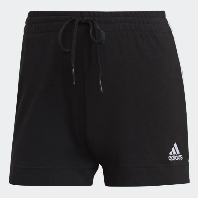 【adidas 愛迪達】W 3s Sj Sho 女 短褲 運動 休閒 慢跑 健身 訓練 舒適 柔軟 愛迪達 黑(GM5523)
