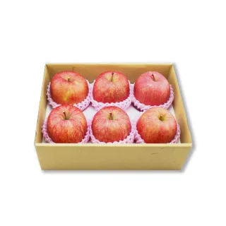 日本奪冠青森蘋果大果6入禮盒約1.9kg｜2盒(青森專機直送 品質上乘歡迎比較)