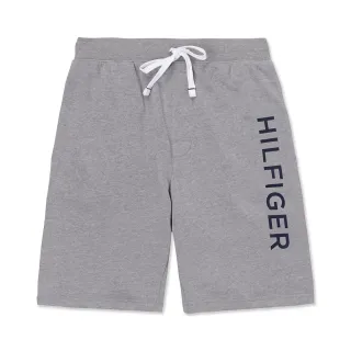 【Tommy Hilfiger】TOMMY 經典印刷文字圖案棉短褲 休閒褲-灰色(平輸品)