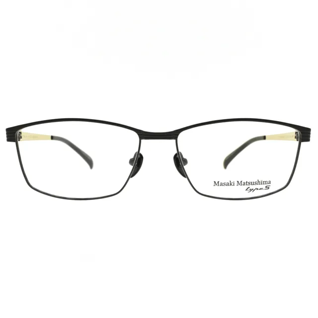 【Masaki 松島正樹】細緻方框 日本 薄鈦光學眼鏡(黑 金#MFT5067 C4)