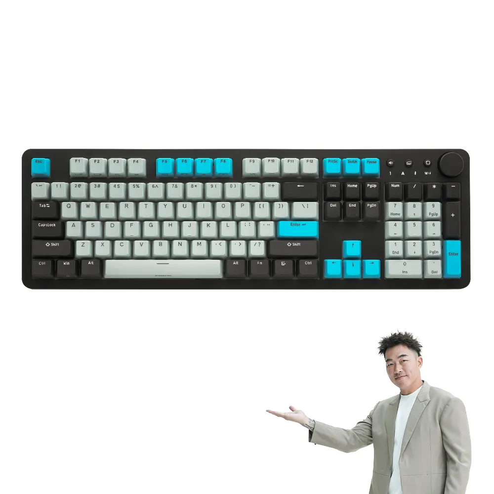 【i-Rocks】K73R PBT 電子龐克 機械式鍵盤-Cherry茶軸