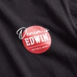 【EDWIN】男裝 網路獨家↘圓標LOGO長袖T恤(黑色)