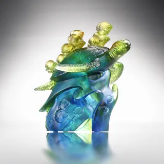 【tittot 琉園】喜樂優游(送禮/琉璃/禮物/玻璃/藝術品/擺飾/海洋)