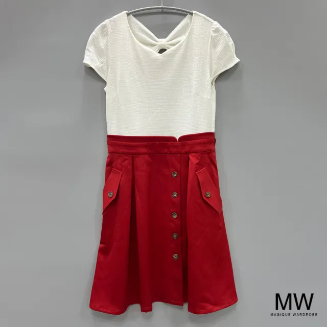 【MAGIQUE WARDROBE】一件式蝴蝶結洋裝(2色)