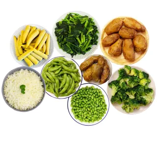 【田食原】綜合鮮凍蔬菜10件組5250g(方便即食 冰烤地瓜 毛豆 花椰菜米 健康減醣 輕食健身餐 低熱量)