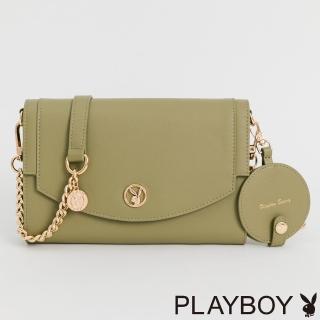 【PLAYBOY】翻蓋斜揹包 Dream系列(綠色)