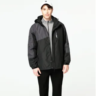 【SAIN SOU 聖手牌】黑灰機能防風刷毛運動休閒連帽外套(連帽外套)