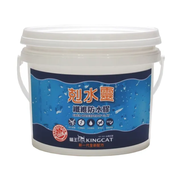 【特力屋】貓王 新剋水靈防水膠 特白 2.7L