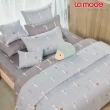 【La mode】環保印染100%精梳棉兩用被床包組-刺蝟遊森林+刺蝟遊森林兩用抱枕毯(雙人)