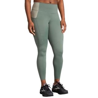 【BROOKS】女 Method 全長緊身長褲 深卵石綠/卵石綠(221524389)
