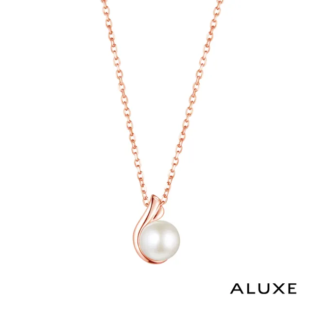 【ALUXE 亞立詩】18K金 天然淡水珍珠 珍珠項鍊 真愛之珠 NN0997(兩色任選)