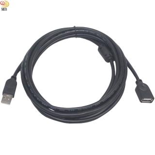 【月陽】2.7米公對母雙遮蔽磁環USB延長線傳輸線充電線(USB27M)