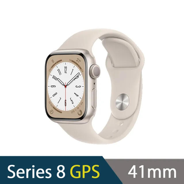 Apple 蘋果】Watch Series 8 GPS版41mm(鋁金屬錶殼搭配運動型錶帶