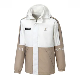 【K-SWISS】雙面穿防風外套 Reversible Heavy Jacket-男-白/卡其(107345-161)