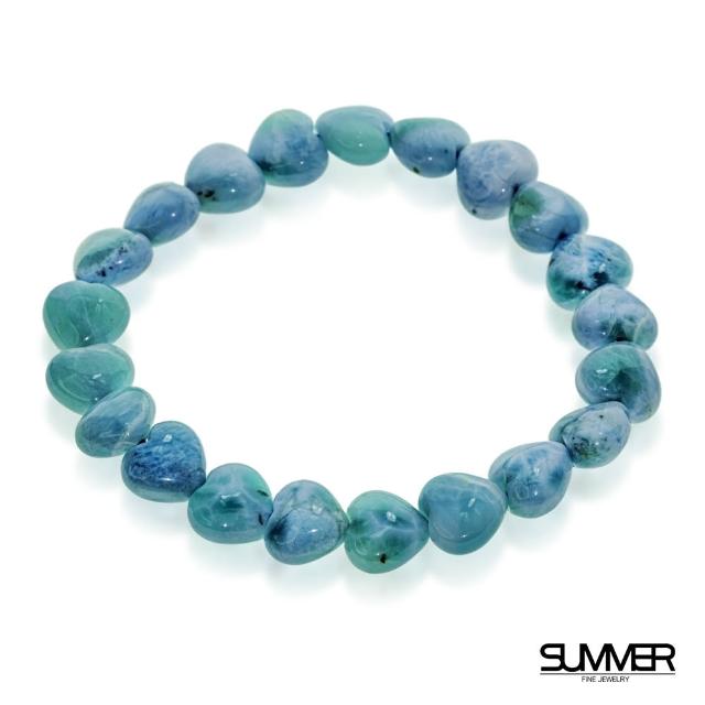 SUMMER 寶石 海紋石拉利瑪心型手鍊 隨機出貨