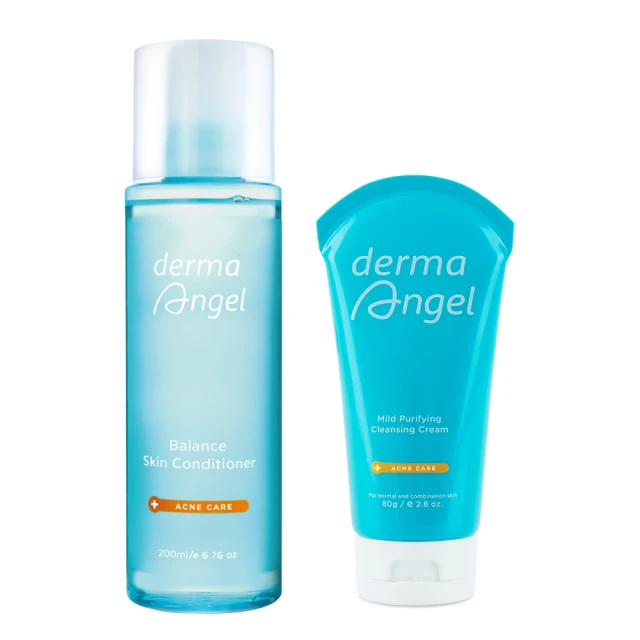 derma Angel 護妍天使 淨透安肌組(淨透潔面乳80g + 健康平衡安肌水200ml)