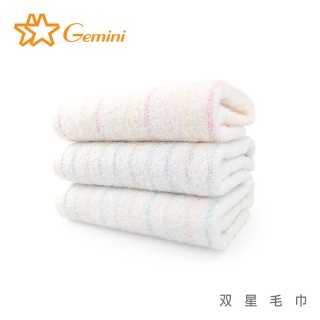 【Gemini 雙星】精梳棉粉彩條紋系列(浴巾)