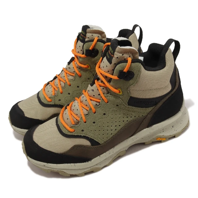 MERRELL 戶外鞋 Speed Solo Mid WP 男鞋 綠棕色 襪套式 防水 登山 郊山 運動鞋(ML004535)