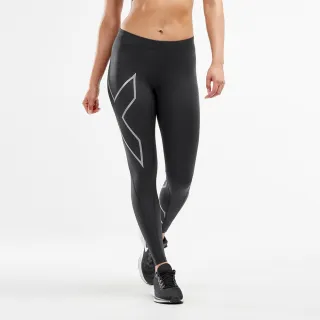 【2XU】女 基礎壓縮長褲(黑/銀)