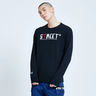 【5th STREET】男微潮馬賽克圓領T-黑色