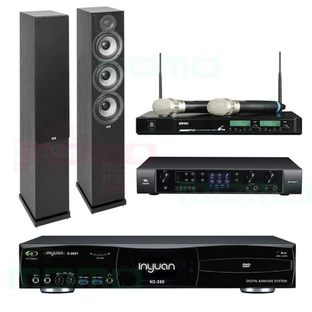 【音圓】N2-350+JBL BEYOND 1+ACT-941+Elac Debut 2.0 DF62(4TB伴唱機+擴大機+無線麥克風+落地式喇叭)