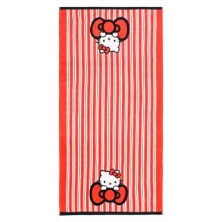 【Marushin 丸真】Sanrio 浴巾 60x120cm Hello Kitty 蝴蝶結(生活 雜貨)