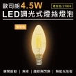【Osram 歐司朗】2入組調光式4.5W LED燈絲E14燈泡-燈泡色(無藍光危害/無汞)