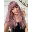 【魔髮樂】全頂假髮 粉紫色仙氣長髮 羊毛捲髮 A131