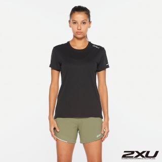 【2XU】女 AERO運動短袖(黑/反光銀)