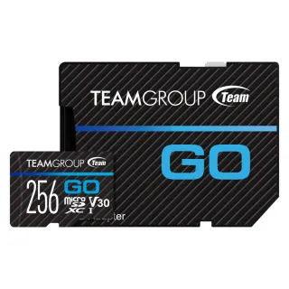 【TEAM 十銓】GO Card 256GB MicroSD UHS-I U3 運動攝影機專用記憶卡 [含轉卡+終身保固]