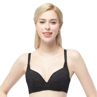 【Swear 思薇爾】花菲系列B-E罩蕾絲包覆女內衣(黑色)