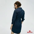 【BRAPPERS】女款 Boy friend系列-全棉長袖洋裝(深藍)