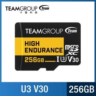【TEAM 十銓】High Endurance 256GB Micro SDXC UHS-I U3 V30 監控專用記憶卡