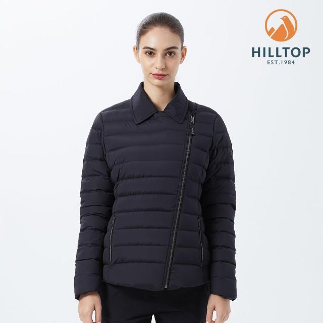 【Hilltop 山頂鳥】Weather-proof 女款斜開襟超潑水保暖蓄熱外套 PF22XF14 黑