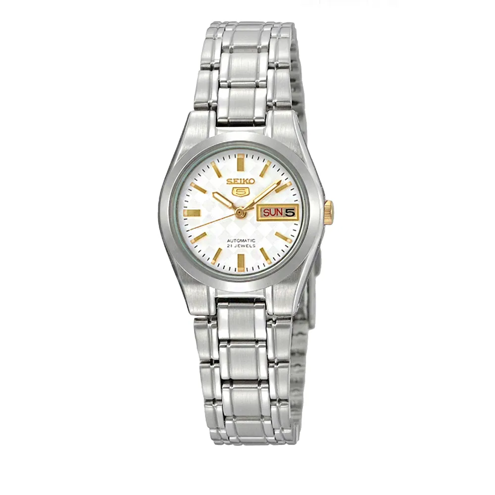 【SEIKO 精工】精工/Seiko 5系列 不銹鋼 自動機械機芯 女錶 SYMH17J1(平行輸入)