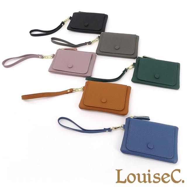 【LouiseC.】Tree House 真牛皮掀蓋卡夾零錢鑰匙包-6色-附手腕帶(YS011)