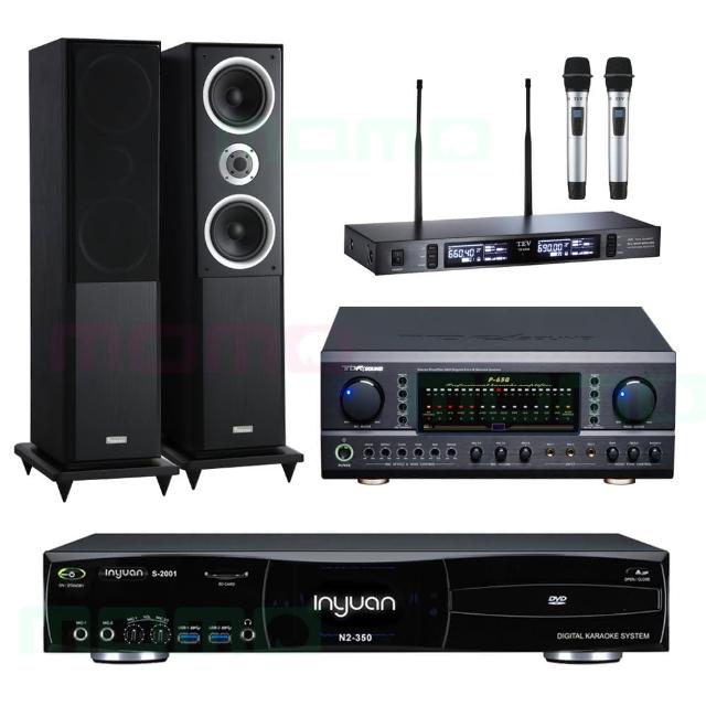 【音圓】N2-350+TDF P-650+TEV TR-9100+W-260(4TB伴唱機+專業綜合歌唱擴大機+無線麥克風+落地式喇叭)
