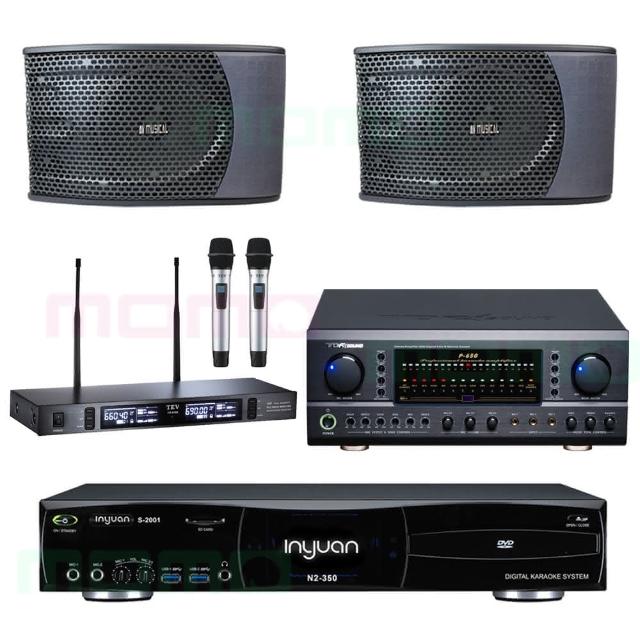 【音圓】N2-350+TDF P-650+TEV TR-9100+KS-9980PRO(4TB點歌機+綜合擴大機+無線麥克風+卡拉OK專用喇叭)