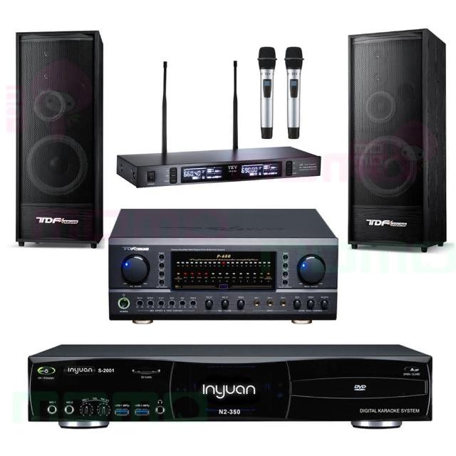 【音圓】N2-350+TDF P-650+TEV TR-9100+K-124(4TB點歌機+綜合擴大機+無線麥克風+劇院與歌唱兩用型喇叭)