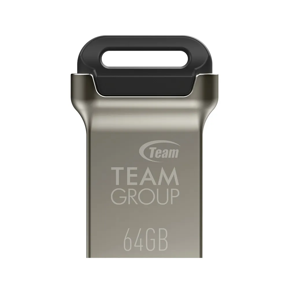 【TEAM 十銓】C162 64GB 迷你金彩碟 USB 3.2 鋅合金的材質 隨身碟(防水+終身保固)